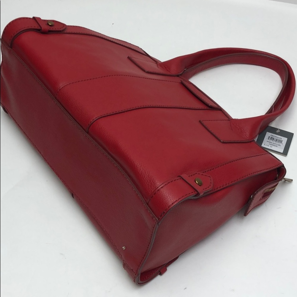 Fossil Crimson Shoulder Bag Satchel Leather New - Picture 6 of 8